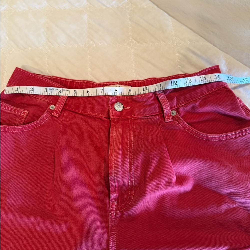 We The Free High Waist Danni Red Shorts - Picture 2 of 6